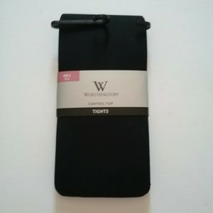WORTHINGTON Control Top Tights Black Sz 2
